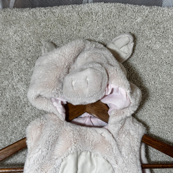 Pottery Barn Kids Pig Costume 12–24 Months Plush Hooded Halloween Romper - Picture 5 of 9